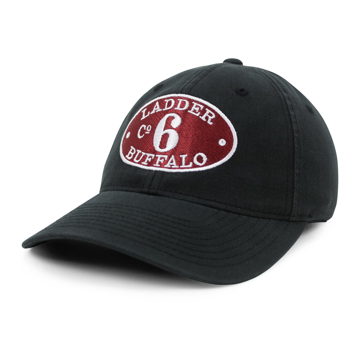 Flexfit 6997 Garment Washed Hat (Flexible Fitted) w/ Fire Mark Design - *DISCONTINUED - XL/XXL BLACK ONLY