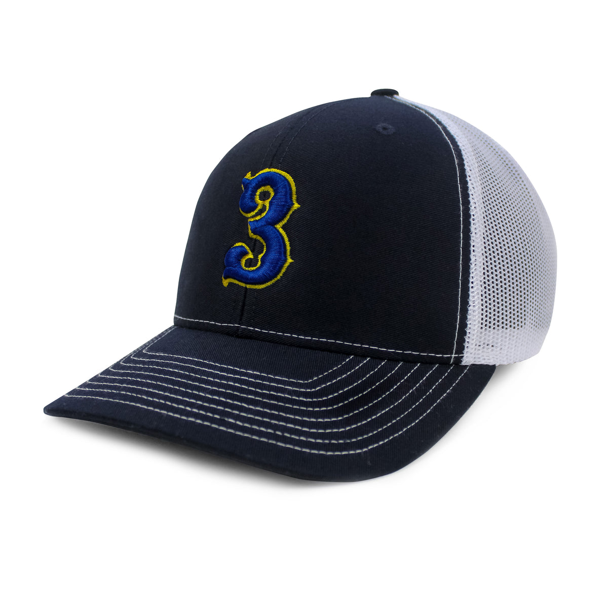 Richardson 112 Mid Profile Trucker Mesh Hat (Snapback) w/ Old School 3D Font