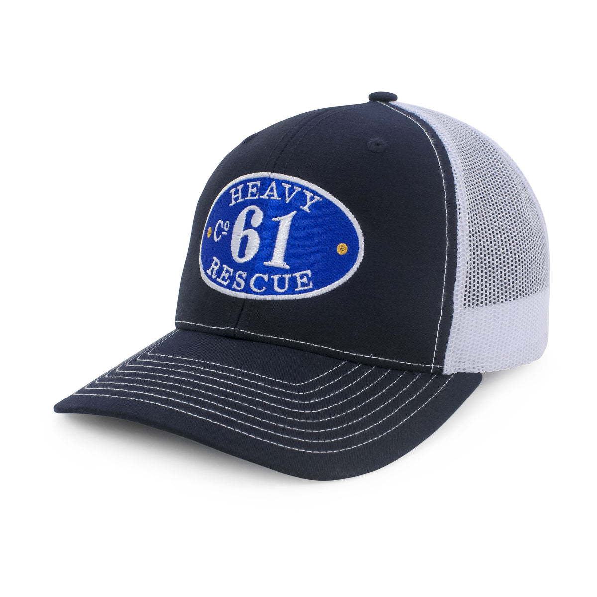 Richardson 112 Mid Profile Trucker Mesh Hat (Snapback) w/ Fire Mark Design